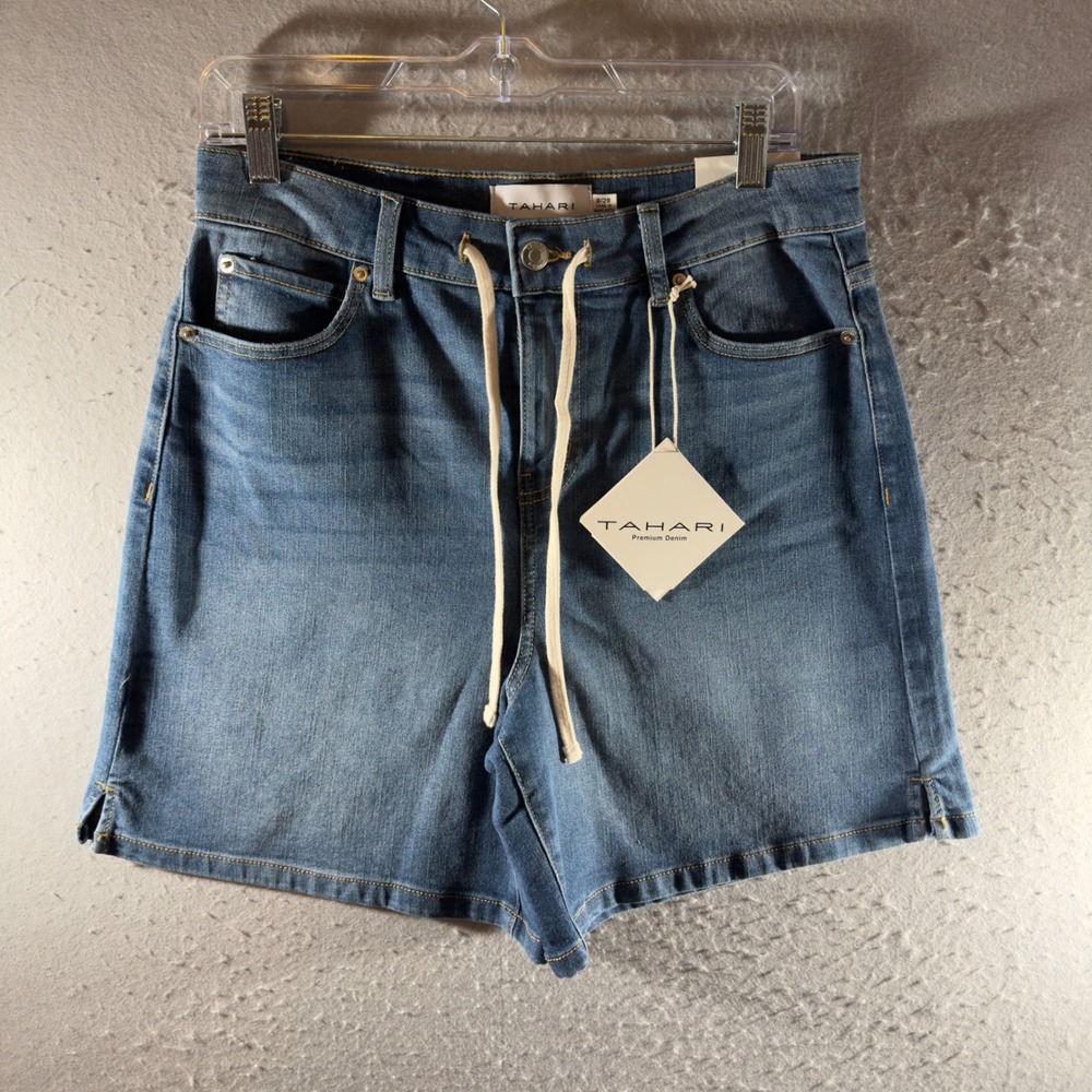 1798 | NWT Tahari Heritage Baggy High Rise Denim Shorts Blue Women 8/29